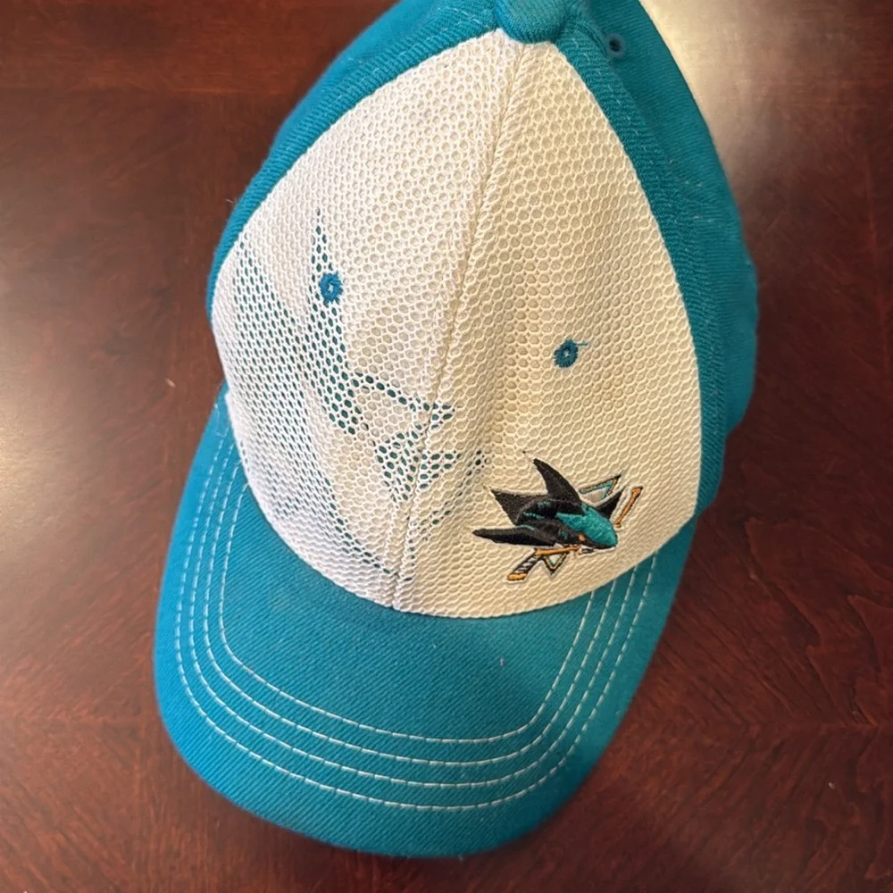 Zephyr Kids cap Teal and White Cap with Shark Logo Youth